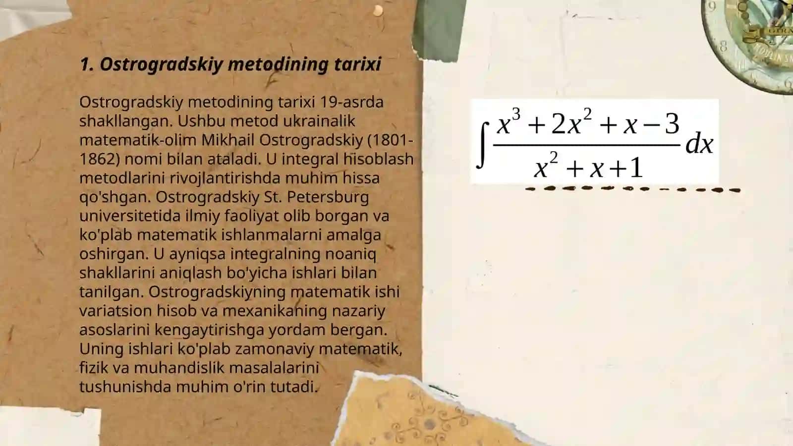 Ostrogradskiy metodi 3