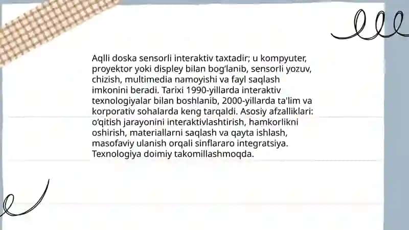 Aqlli doska 3