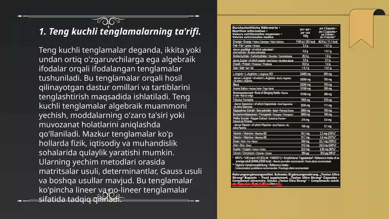 Teng kuchli tenglamalar. Bir o’zgaruvchili tenglamalar va ularning xossalari 3