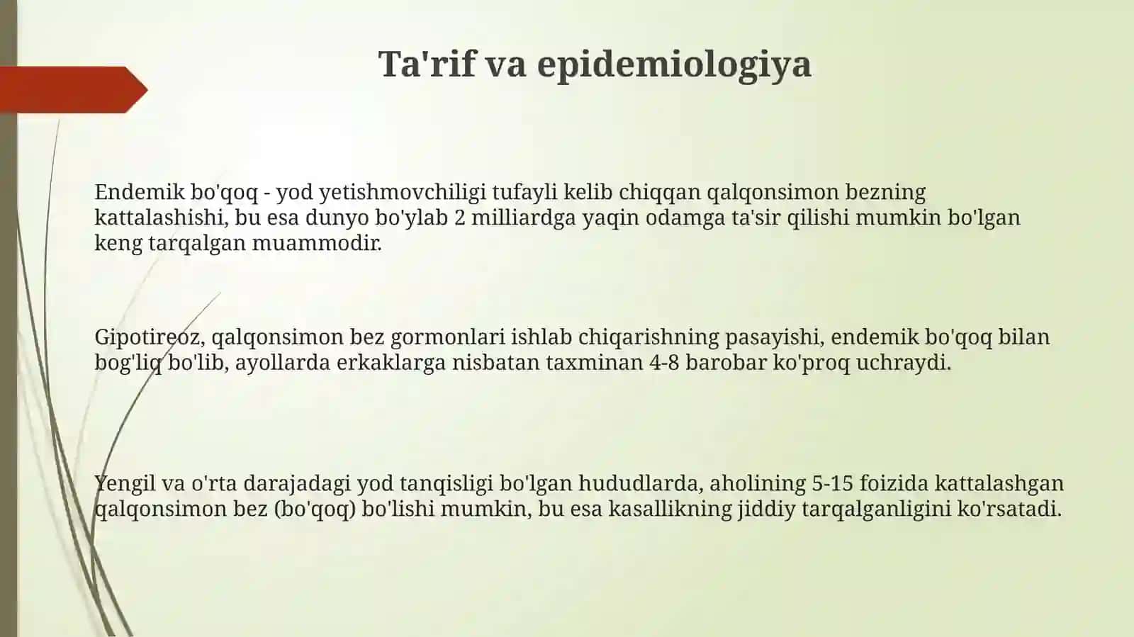 Endemik bo'qoq va gipotireoz: Ta'rif, etiologiya va patogenez 3