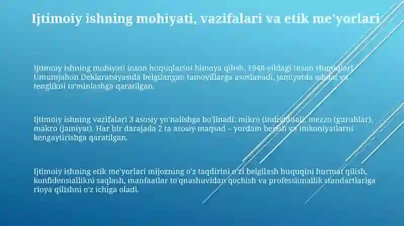 Ijtimoiy ishning vazifalari va yo'nalishlari 3