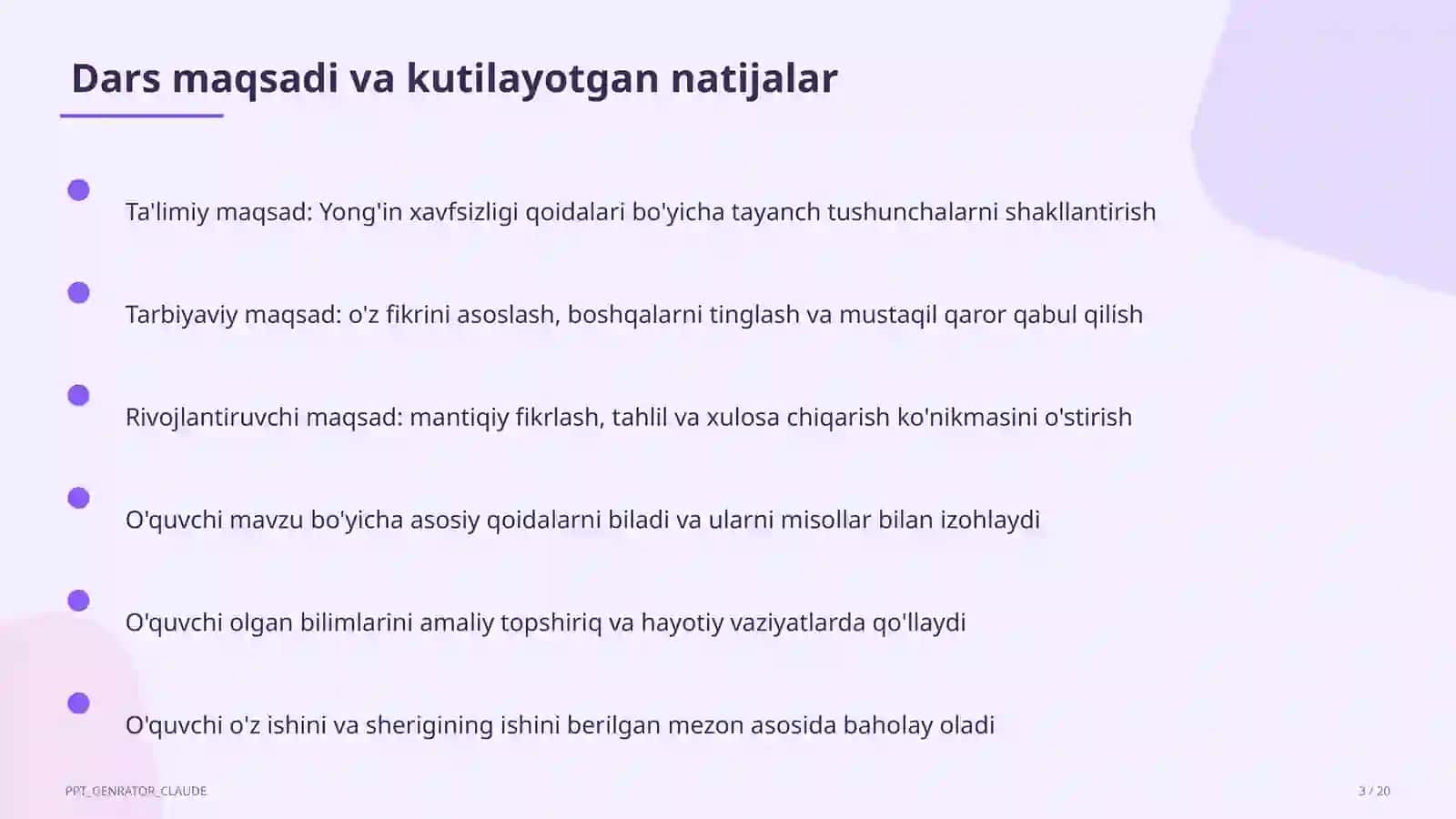 Yong'in xavfsizligi qoidalari 3
