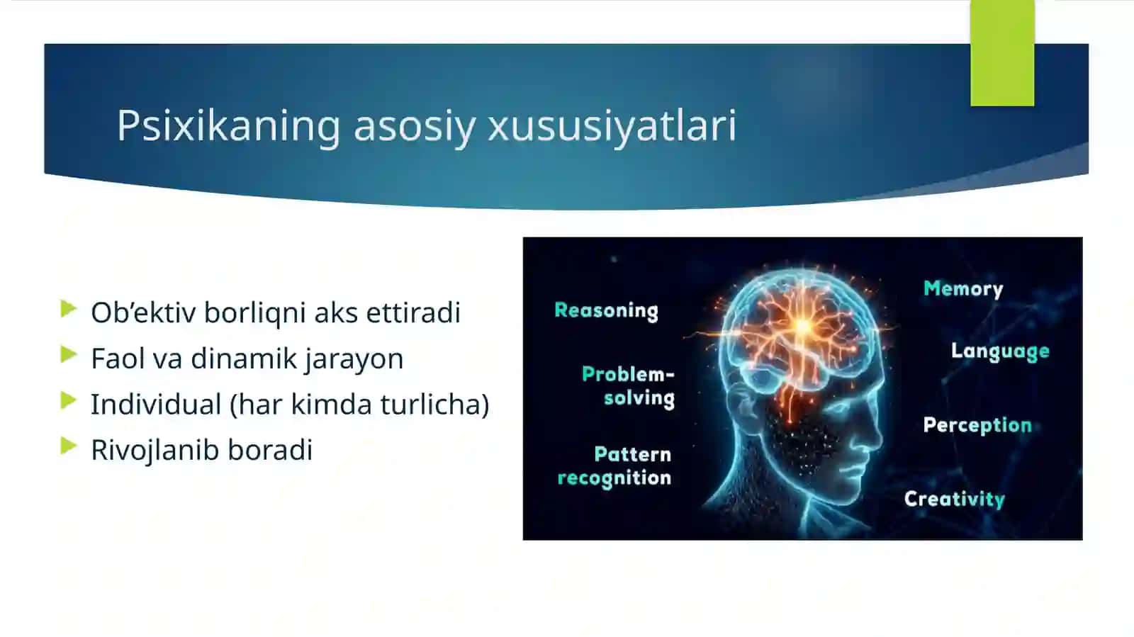 Psixika haqida umumiy tushuncha slayd 3
