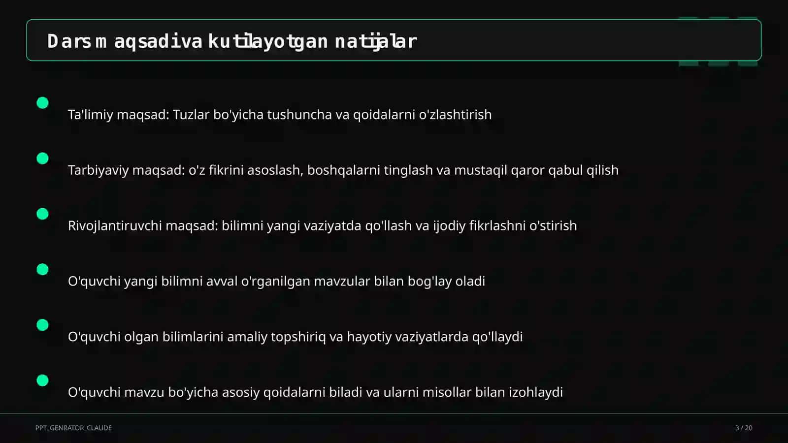 Tuzlar (8-sinf) 3