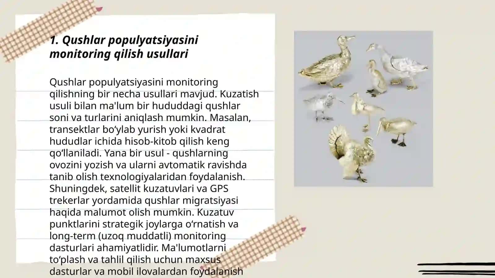 Biotsenozlarda qushlar sonini boshqarish metodlari 3