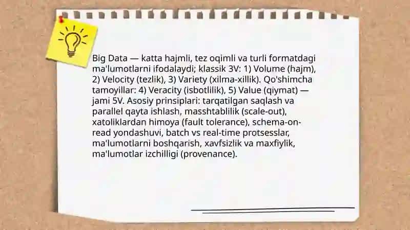 Big Data asoslari va tamoyillari 3