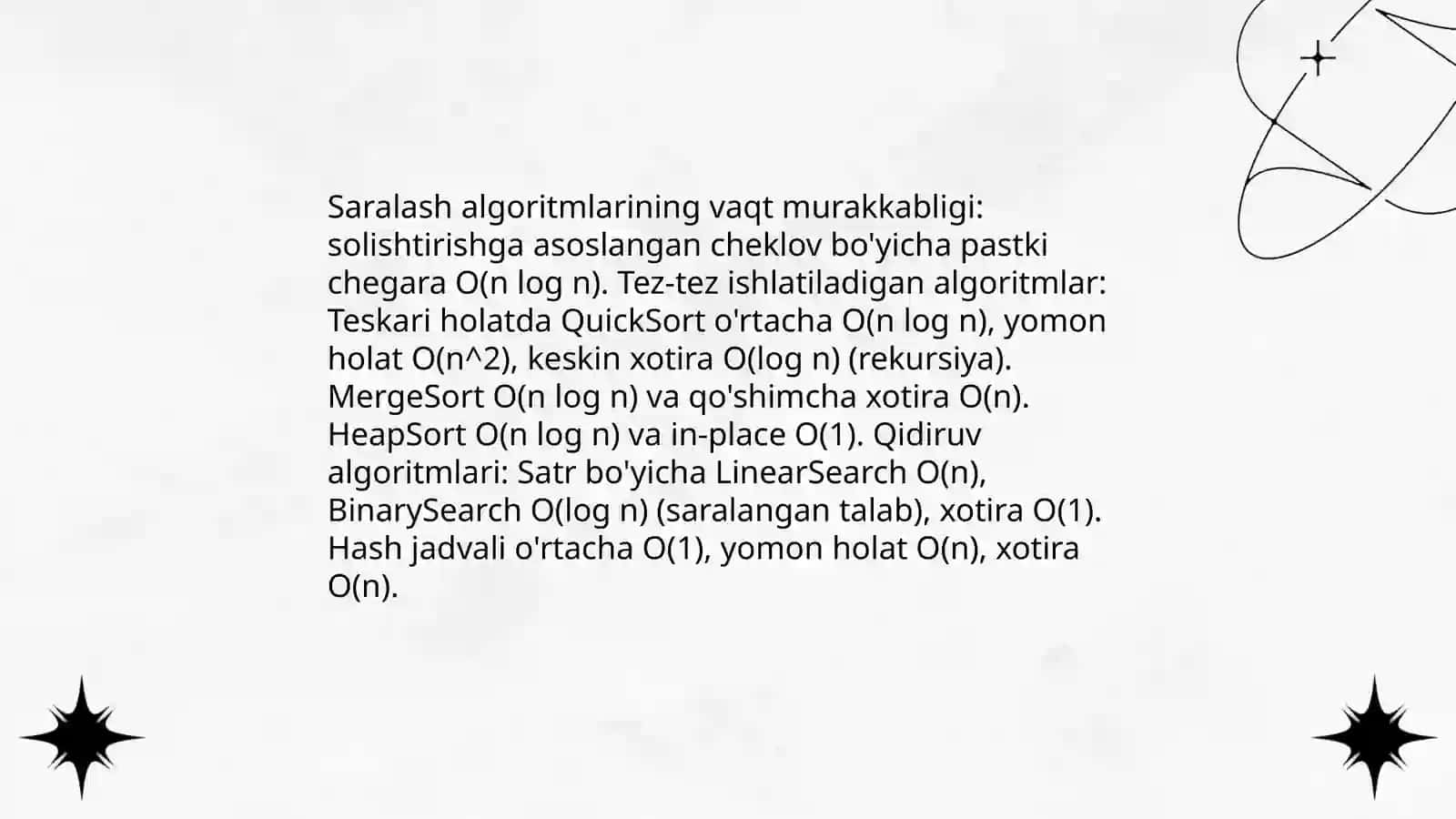 Saralash va izlashning samarali algoritmi 3