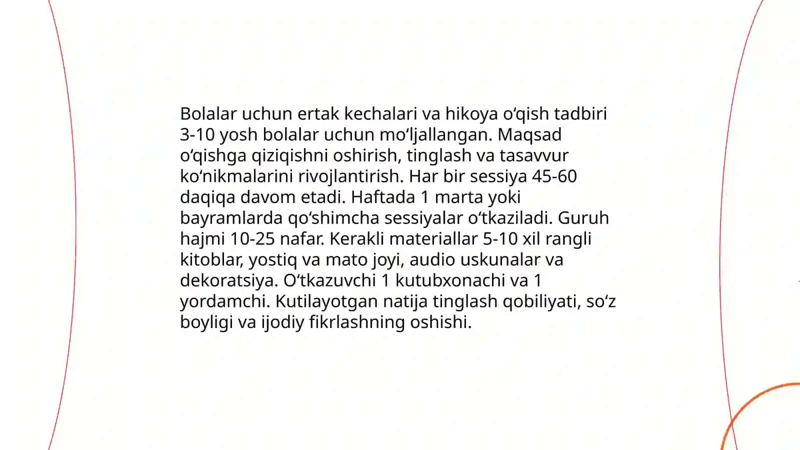 Kutubxonada kitobxonlik tadbirlari 3
