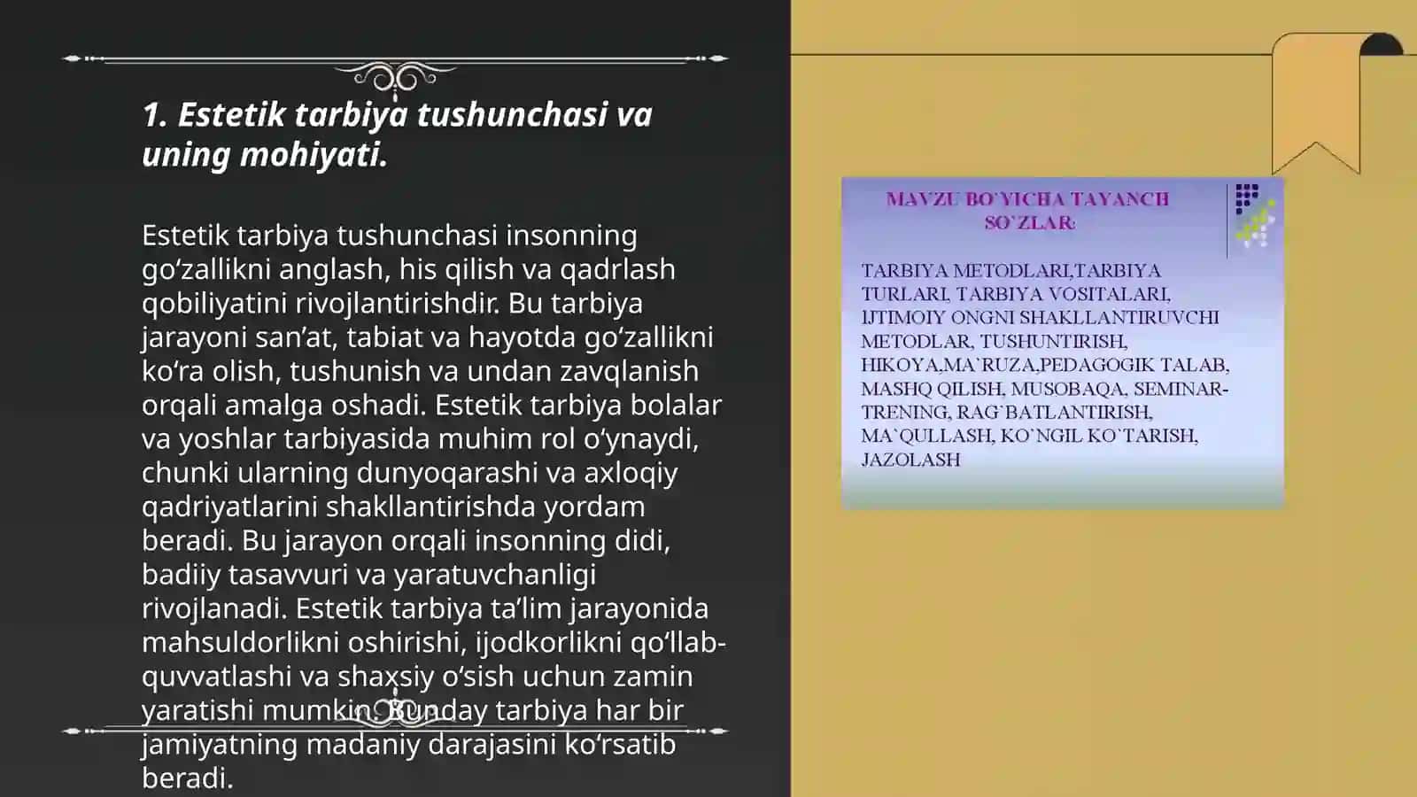 Maxsus ta‘lim muasasalarida estetik tarbiya va uni tashkil etish yo‘llari 3