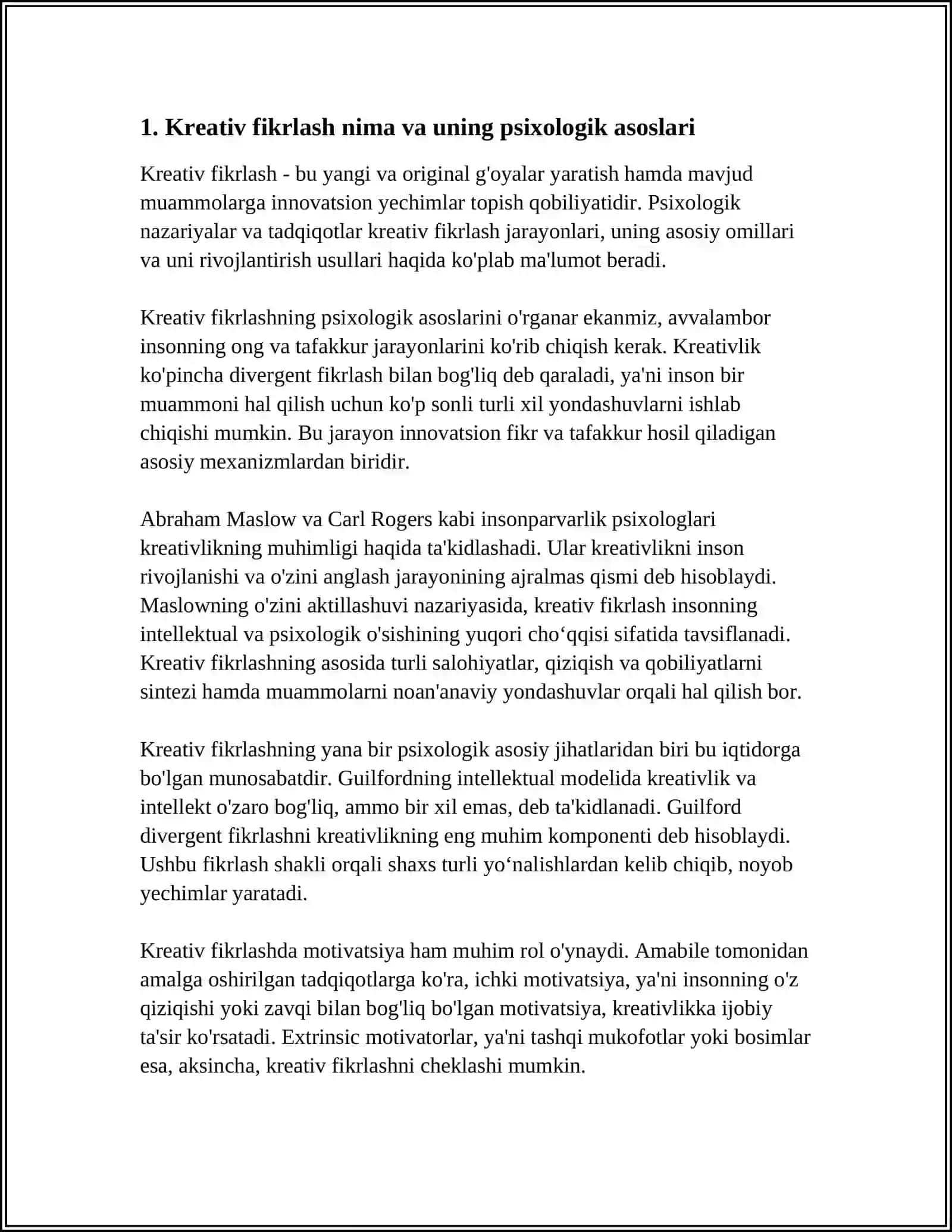 KREATIV FIKRLASH VA UNI RIVOJLANTIRISH YO'LLARI 3