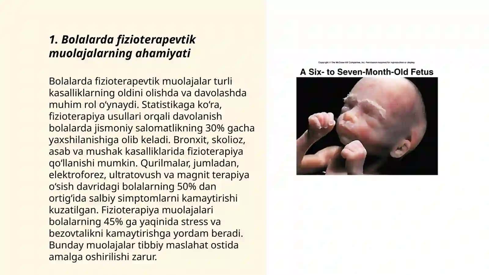 Bolalarda fizioterapevtik omillarni qo'llash. Reablitatsiya 3