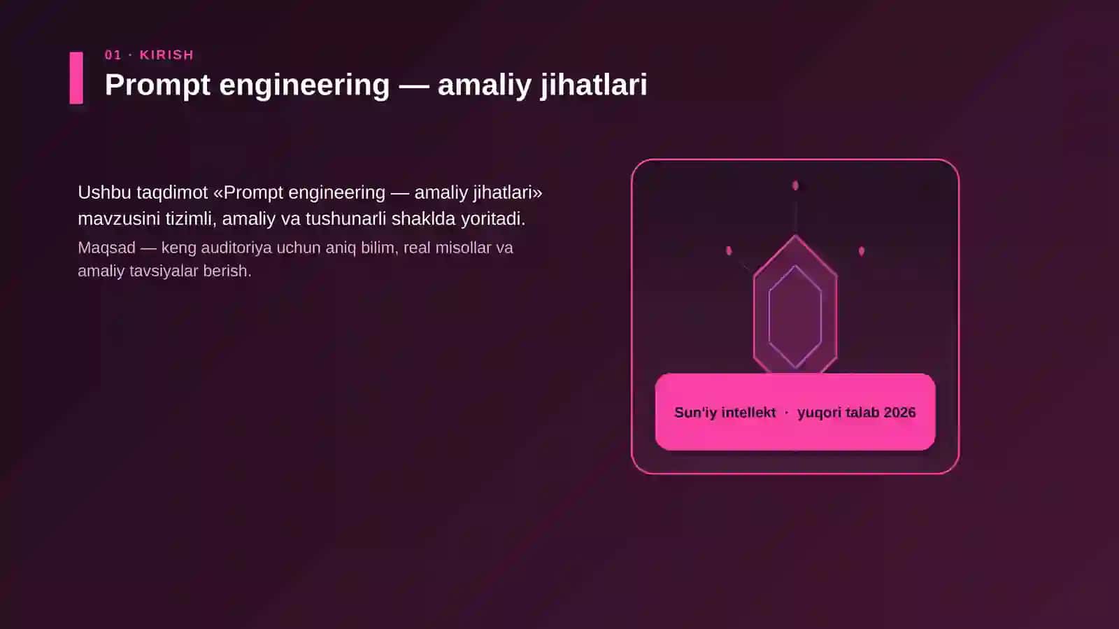 Prompt engineering — amaliy jihatlari 3