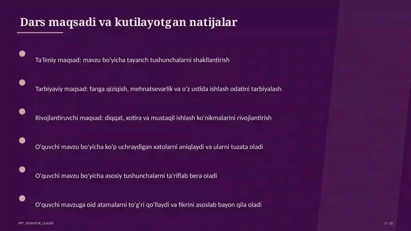Boshlang'ich sinf: Matematika (1–4) 3