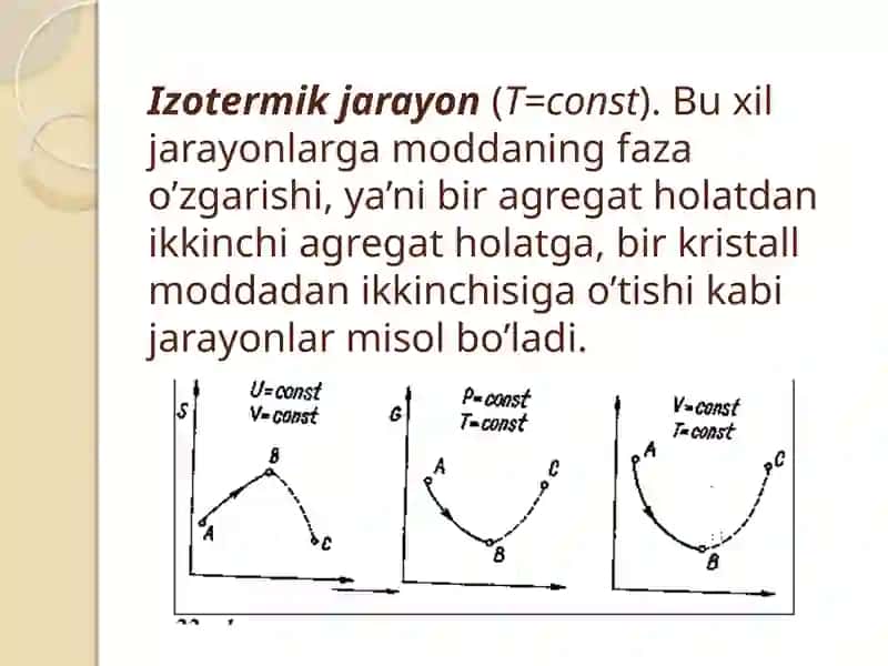 Turli jarayonlarda entropiyaning o'zgarishi 3