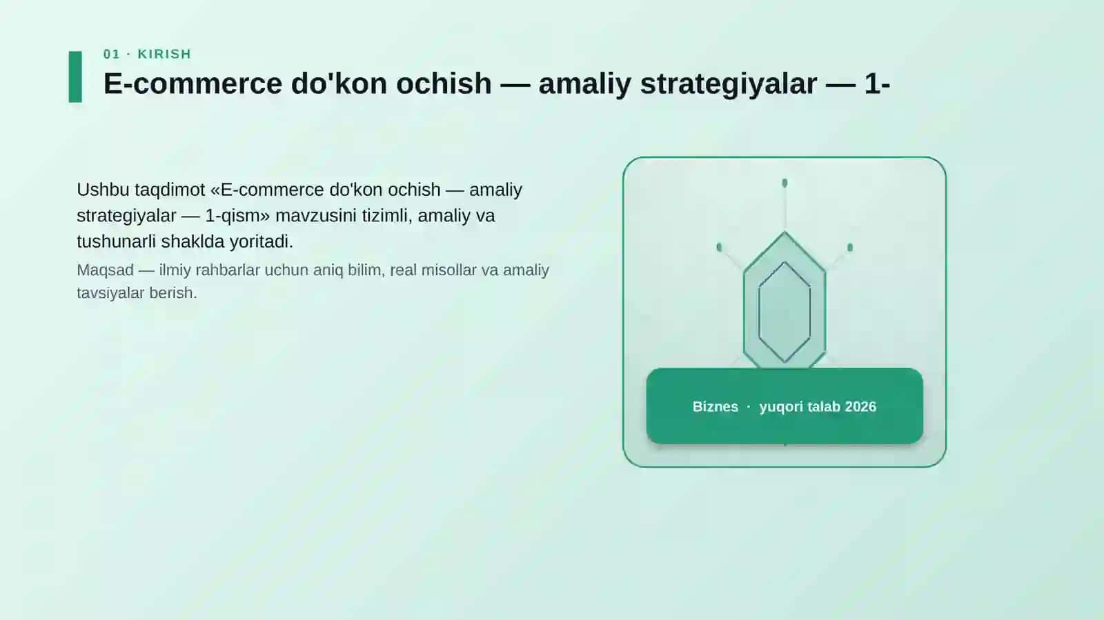 E-commerce do'kon ochish — amaliy strategiyalar — 1-qism 3