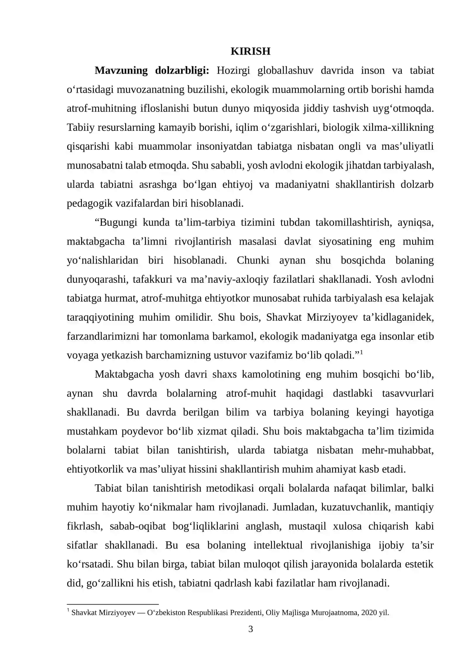 Tabiat bilan tanishtirish metodikasi fanining barkamol inson tarbiyasidagi imkoniyatlari 3