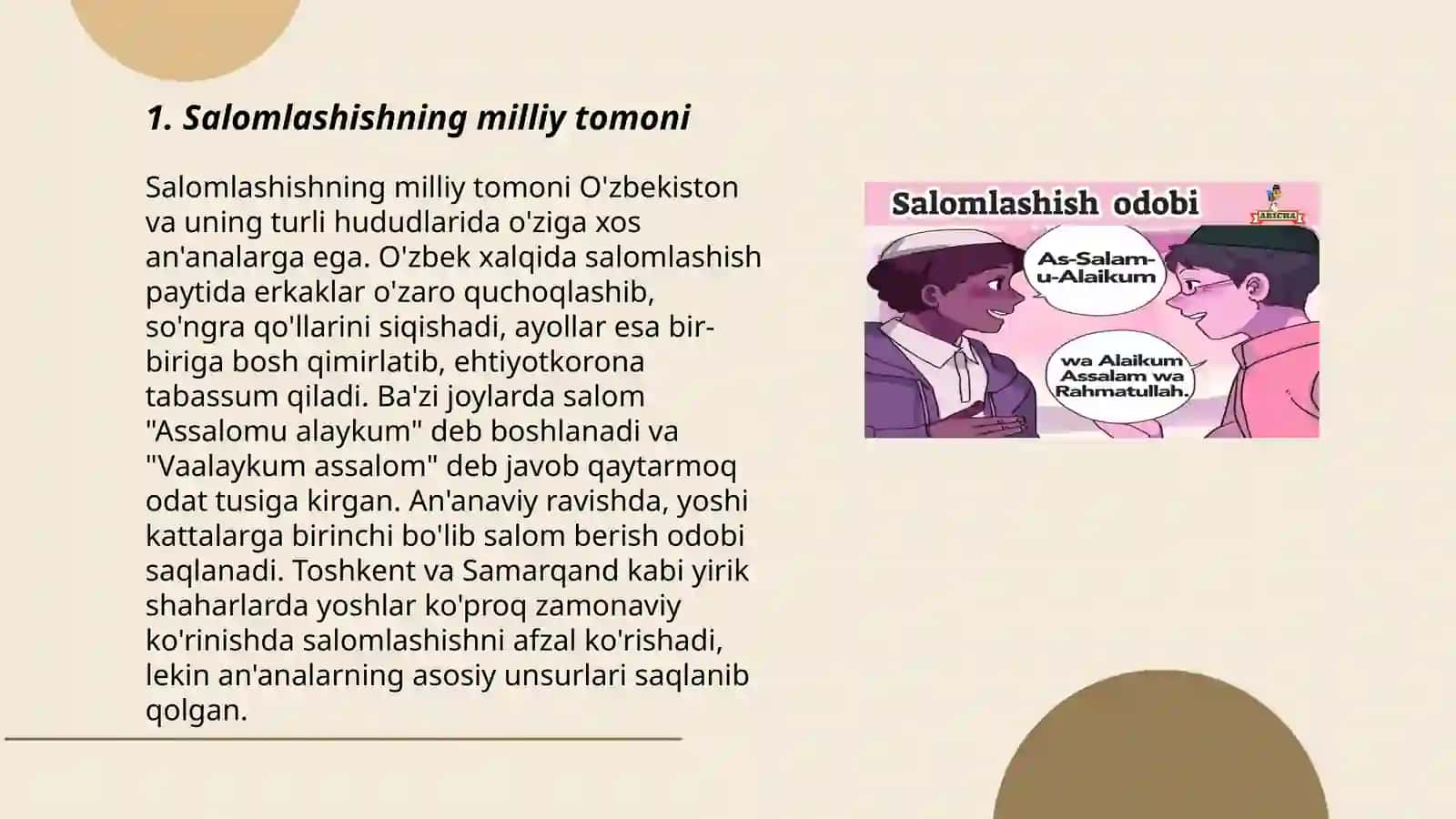Salomlashish odobi 3