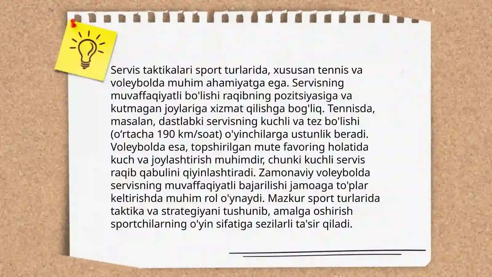Tennis o'yin taktikasining tasnifi 3