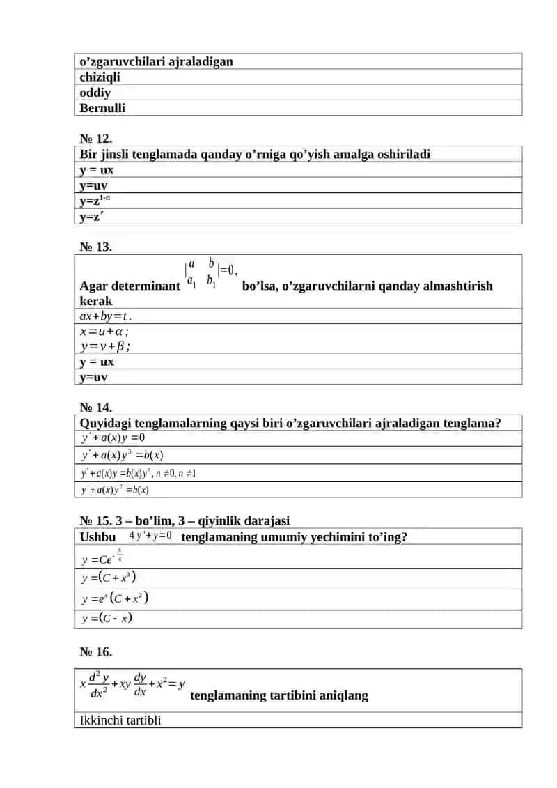 Differensial tenglamalar 3