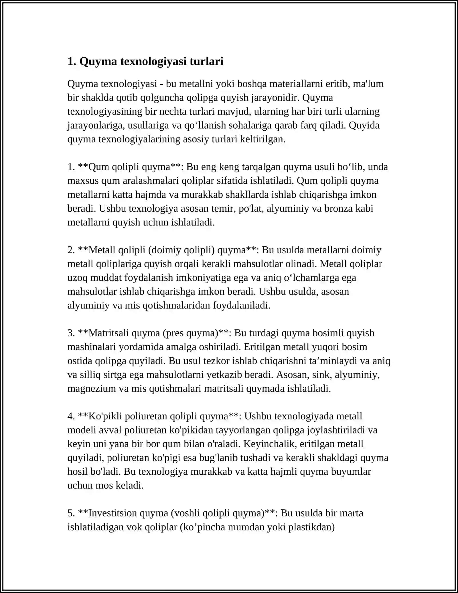 QUYMAKORLIK USULLARINI AFZALLIGLARI VA KAMCHILIKLARI 3