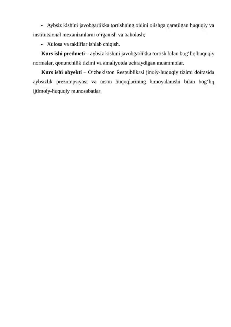 Aybsiz Kishini Javobgarlikka Tortishning Jinoiy-Huquqiy Xususiyatlari 3