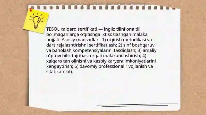 TESOL-xalqaro sertifikat 3