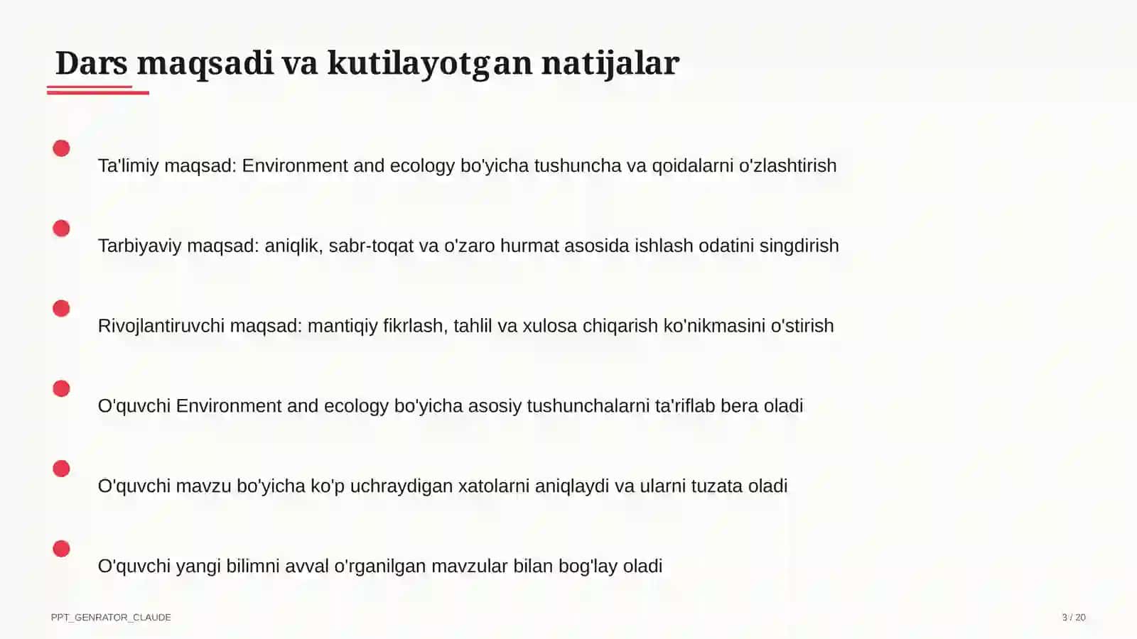 Environment and ecology (9-sinf) 3