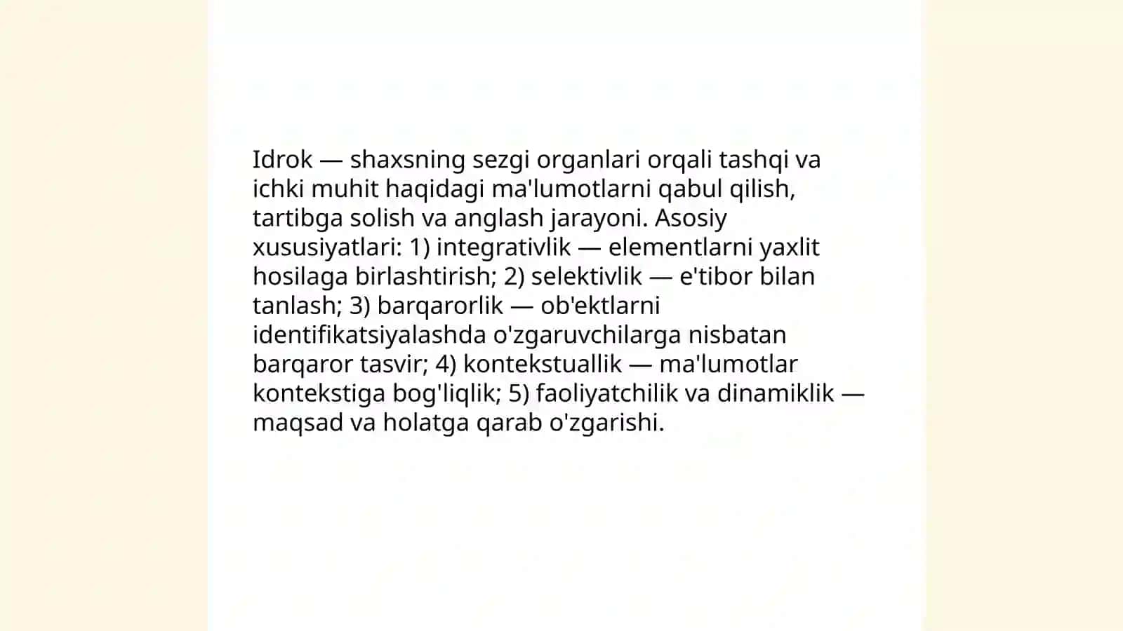 Idrok va uning turlari 3