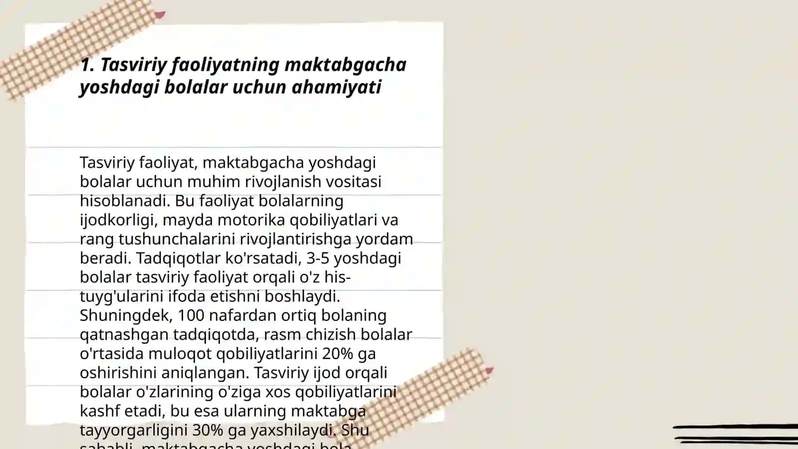 Maktabgacha yoshdagi bolalarni tasviriy faoliyatlarining òziga xos xususiyatlari 3