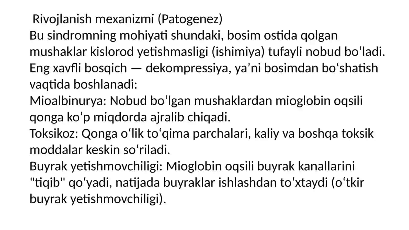 Uzoq muddatli bosilish sindromi 3