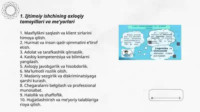 Ijtimoiy ishchining uzini tutish va kasbiy layoqatligi 3