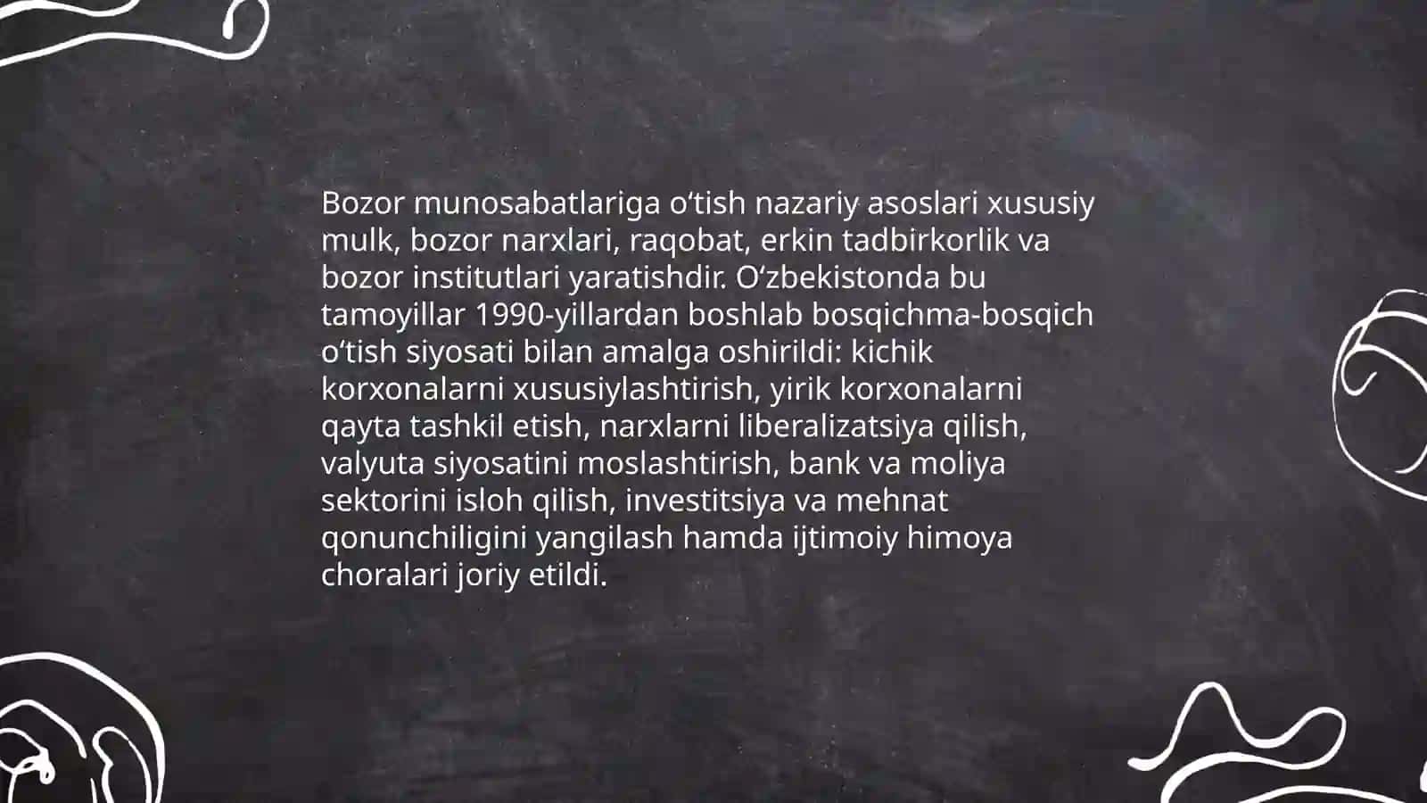 O'zbekistonda bozor munosabatlarining shakllanishi va iqtisodiy islohotlarning amalga oshirilishi 3