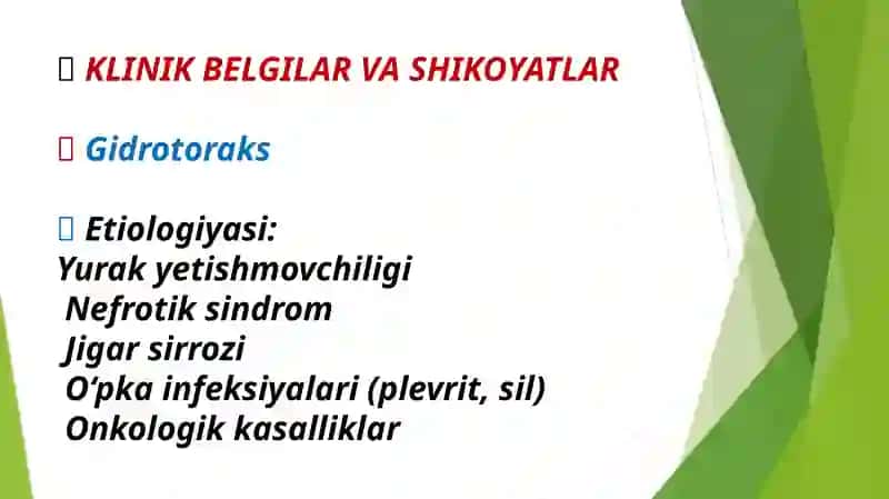 GIDROTORAKS VA PNEVMOTORAKS: SHOSHILINCH HOLATLARDA TASHXIS VA DAVOLASH 3