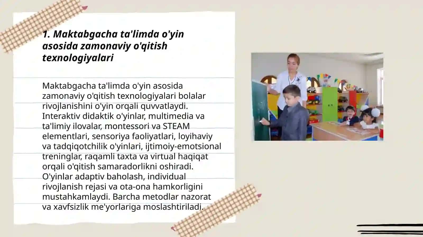 Maktabgacha ta'limda o'yin asosida zamonaviy o'qitish texnologiyalari 3