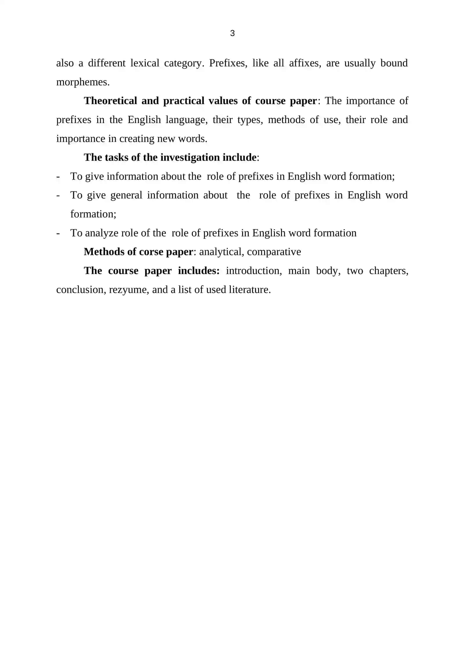 Notions of prefixes in English word formation 3