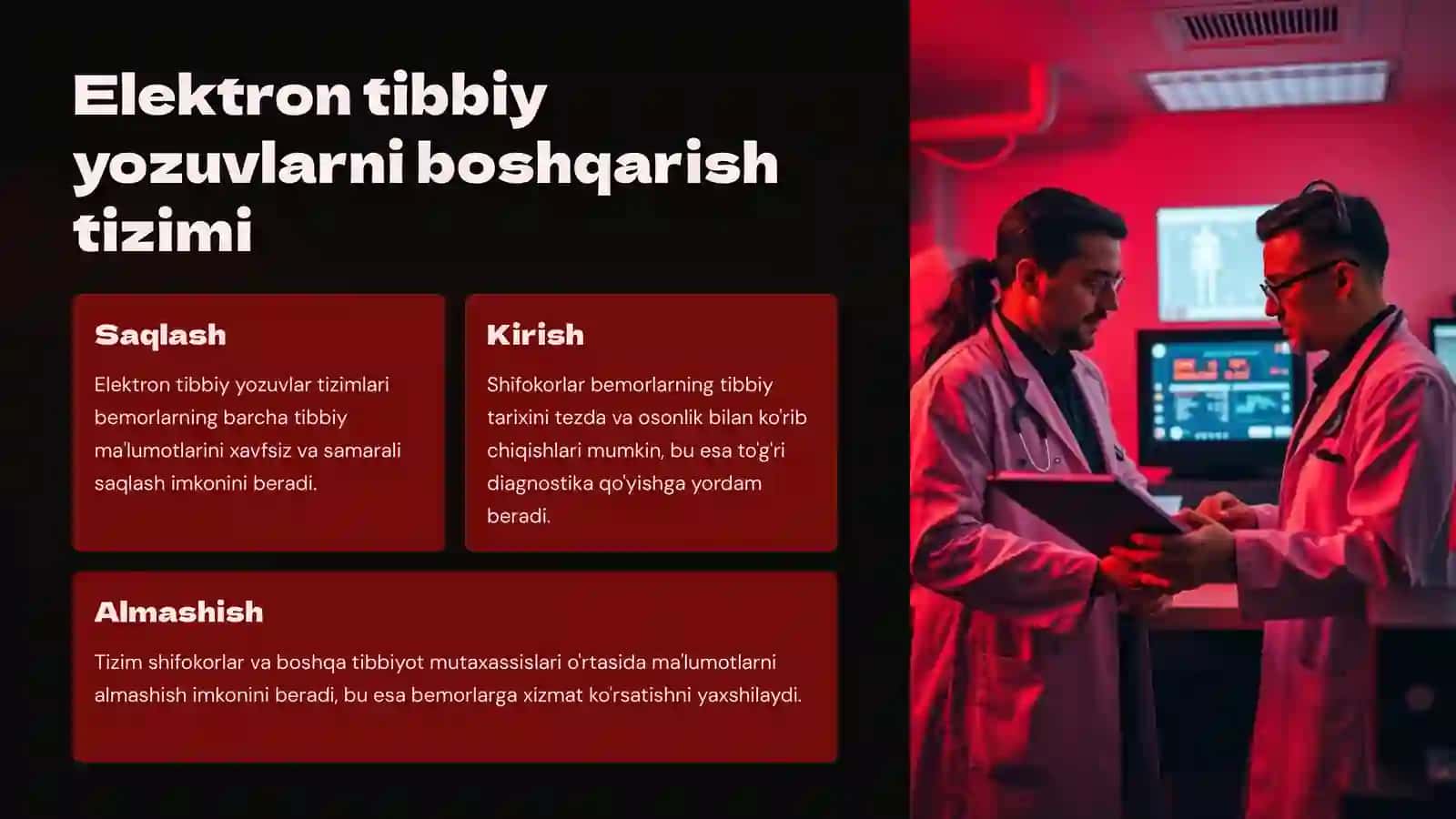 Tibbiyot masalalarini yechishda axborot-kommunikatsiya texnologiyalari dasturiy ta'minoti 3