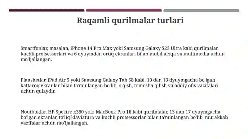 Raqamliqurilmalarhaqidamaʼlumot 3