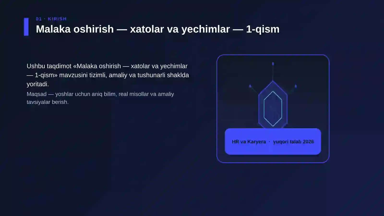Malaka oshirish — xatolar va yechimlar — 1-qism 3