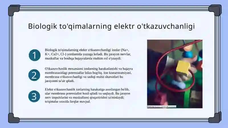 Biologik to'qimalarning elektr o'tkazuvchanligi 3