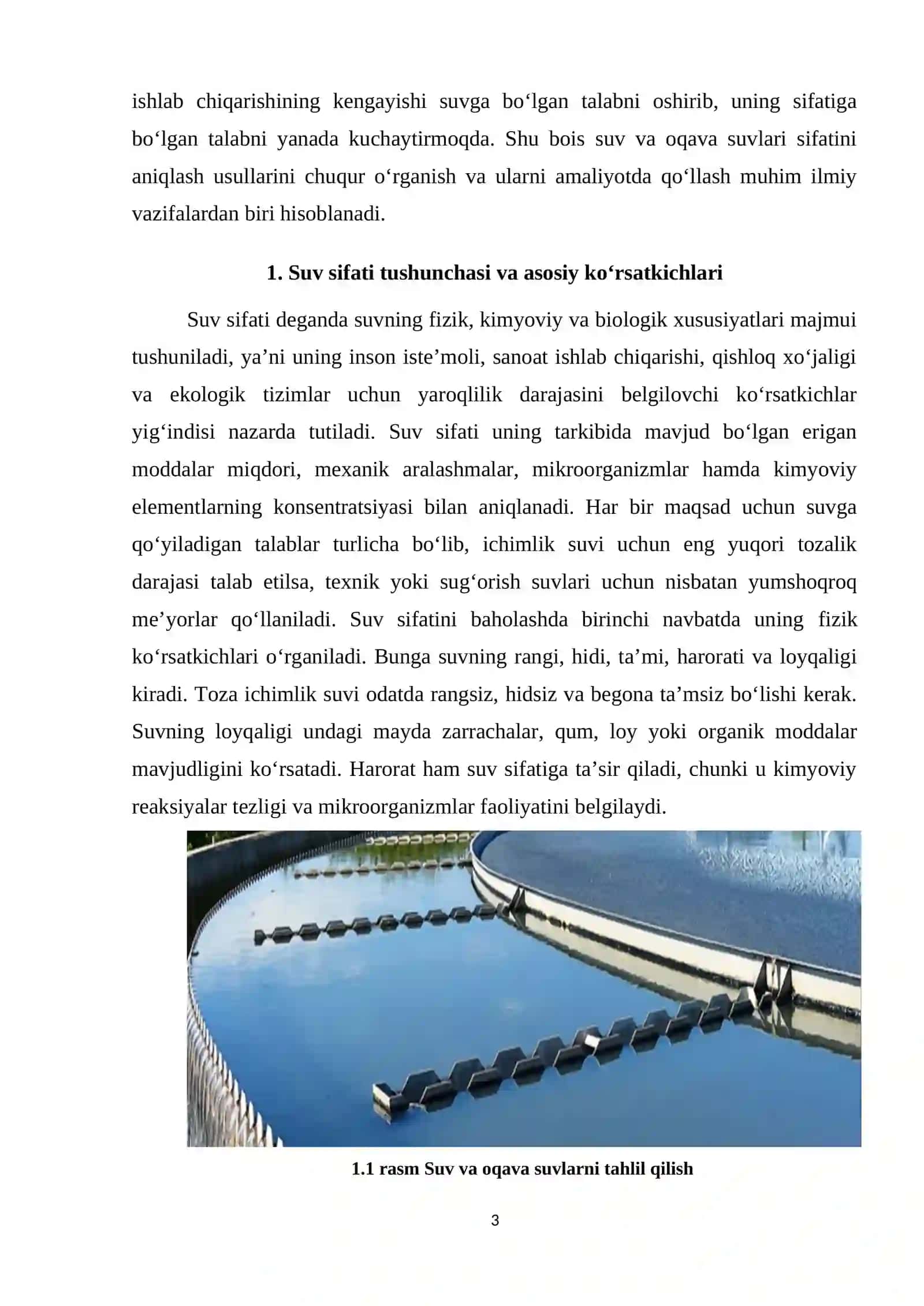 Suv va oqava suvlari sifatini aniqlash usullari 3
