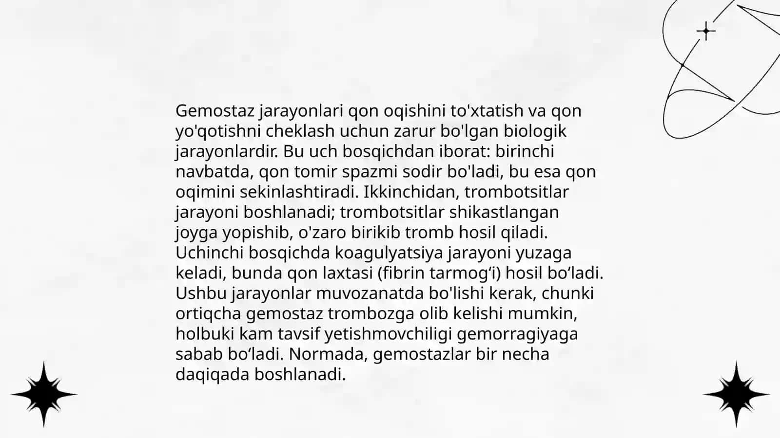 Gemostaz.Qon guruhlari.Rezus faktor.Qon quyish asoslari 3