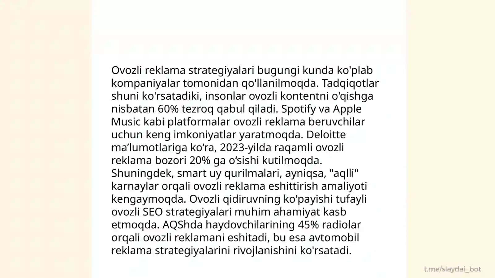 Ovozli reklama strategiyalari 3