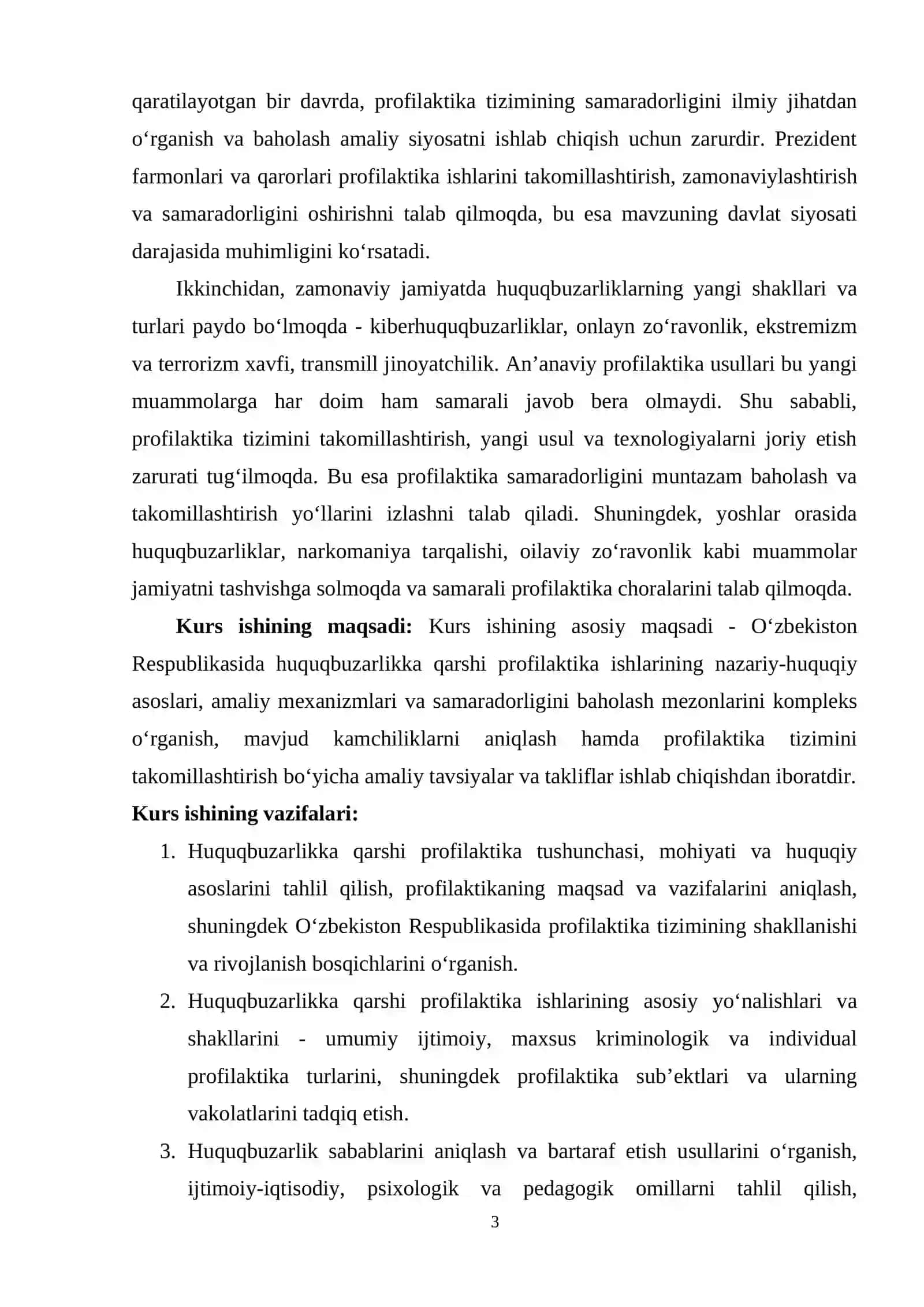 BOB. HUQUQBUZARLIKKA QARSHI PROFILAKTIKA ISHLARINING OʻZIGA XOS XUSUSIYATLARI 3