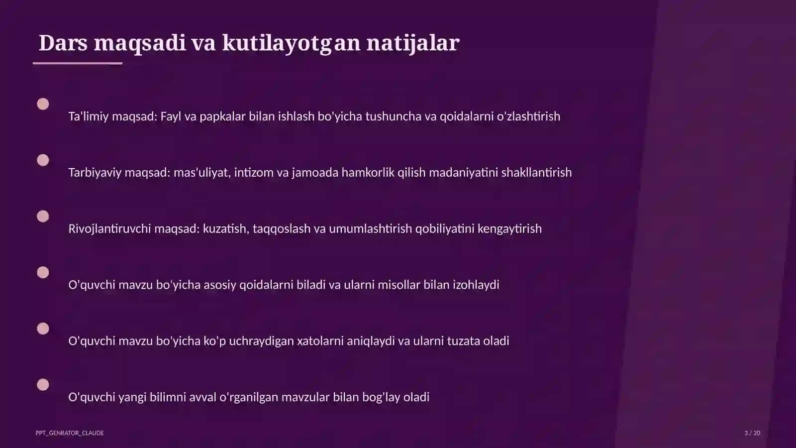 Fayl va papkalar bilan ishlash (5-sinf) 3