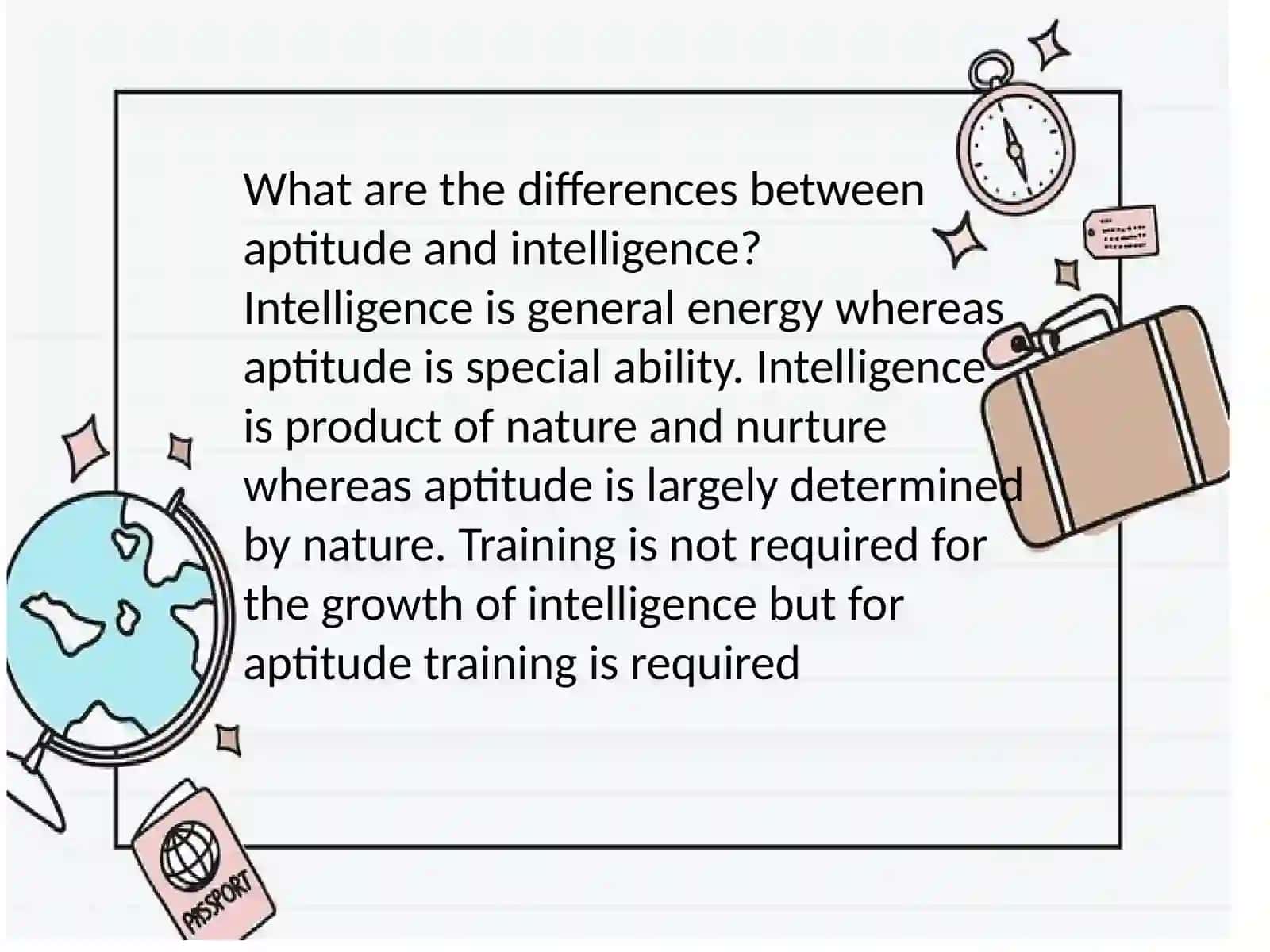 Aptitude and intelligence 3