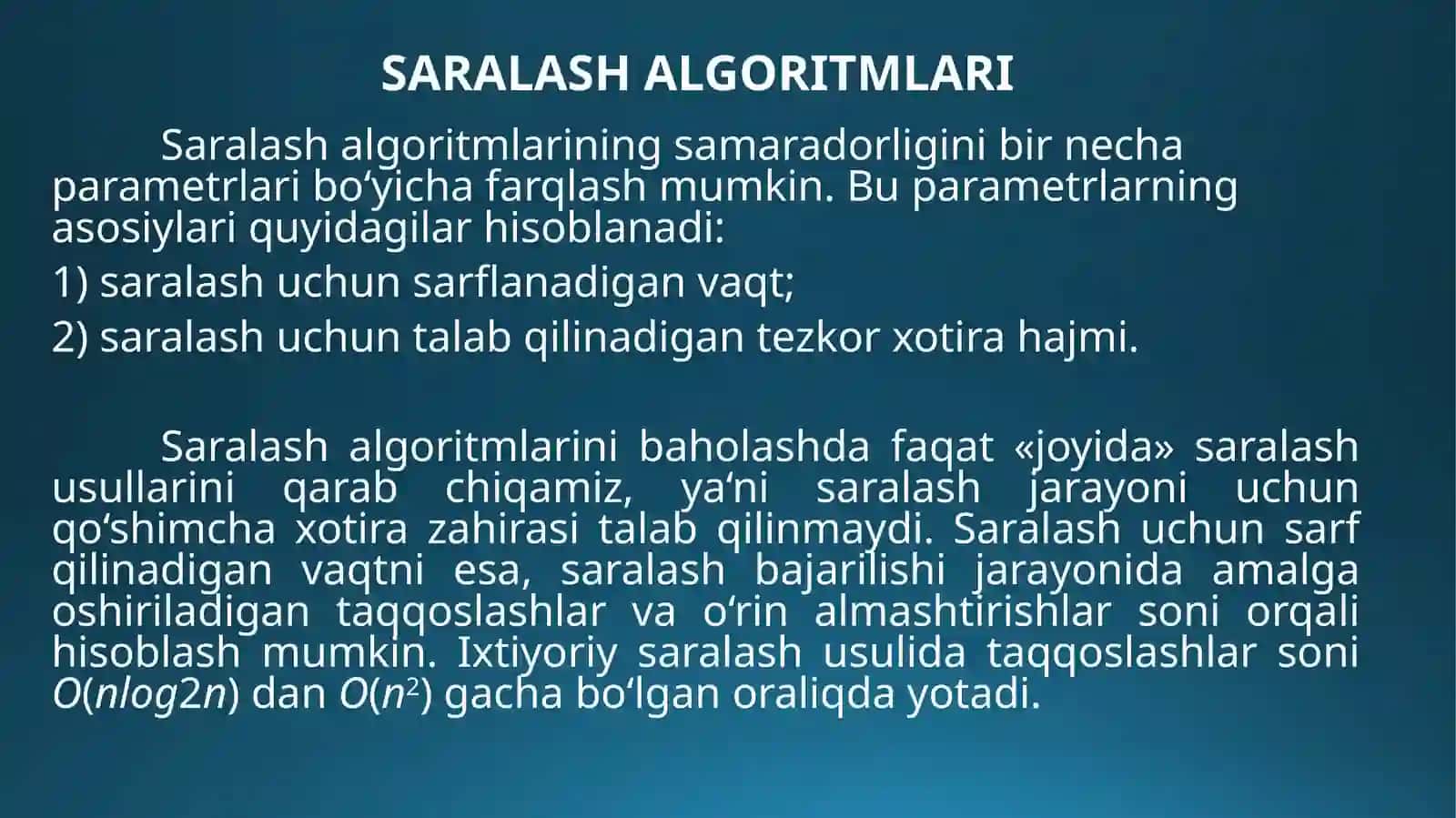 SARALASH ALGORITMLARI 3