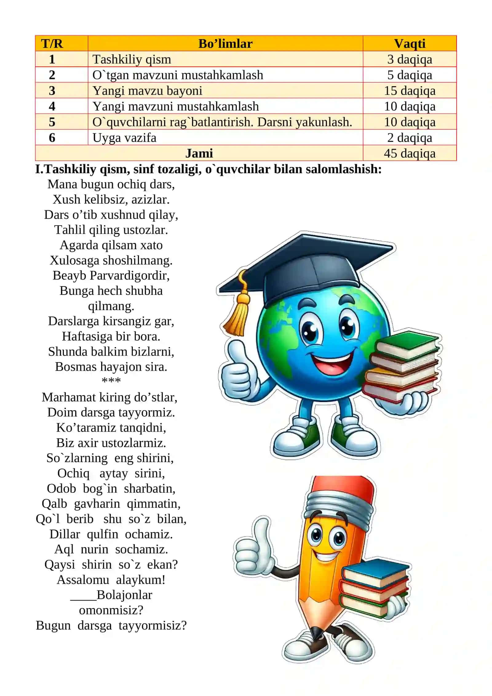 Sifat yasovchi qo‘shimchalar mavzusida 3-sinf Ona tili fanidan dars ishlanmasi 3