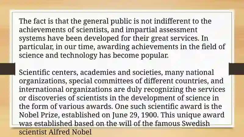 NOBEL PRIZE WINNERS AND ITS CREATION 3