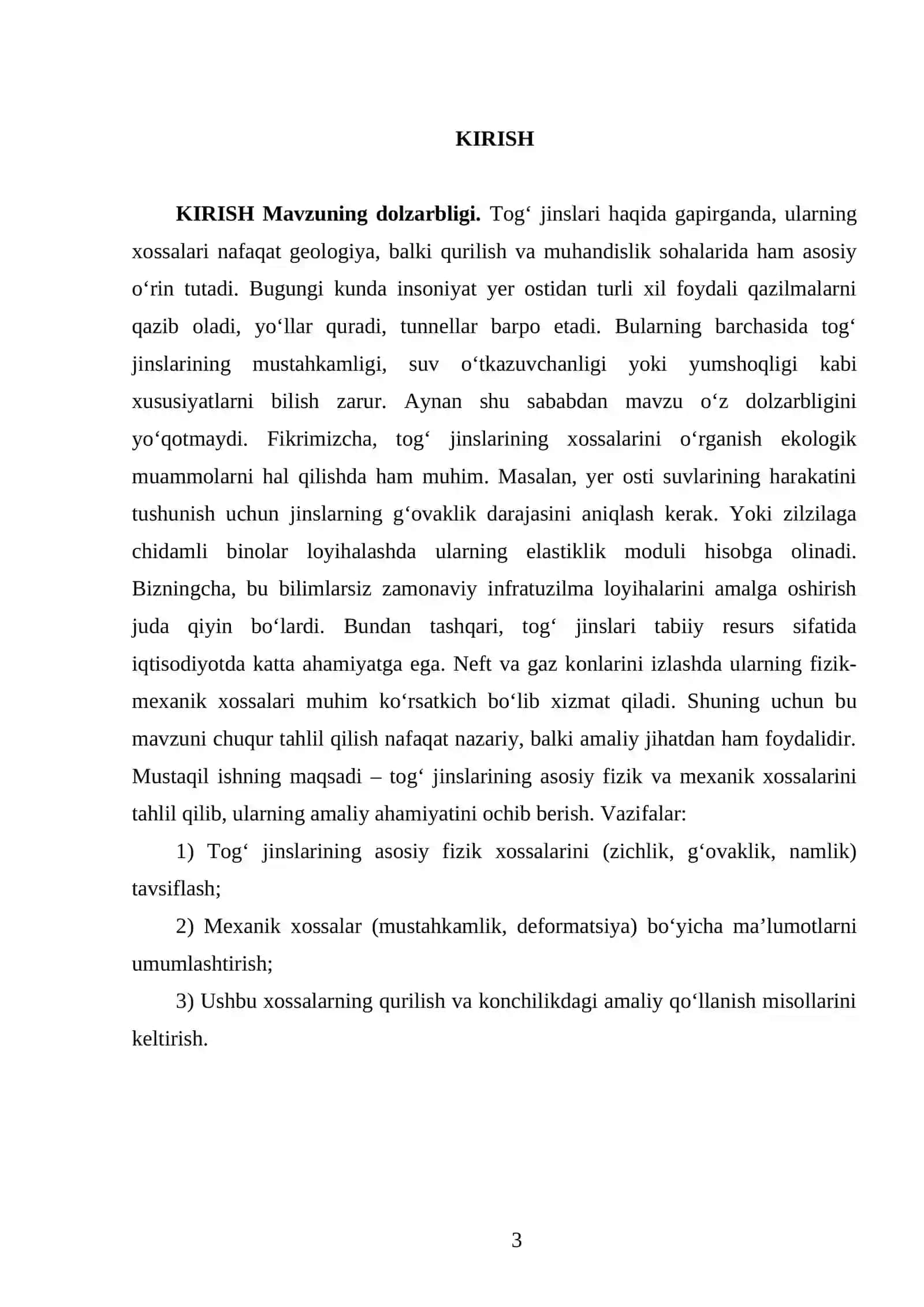 Tog` jinslarining xossalari 3