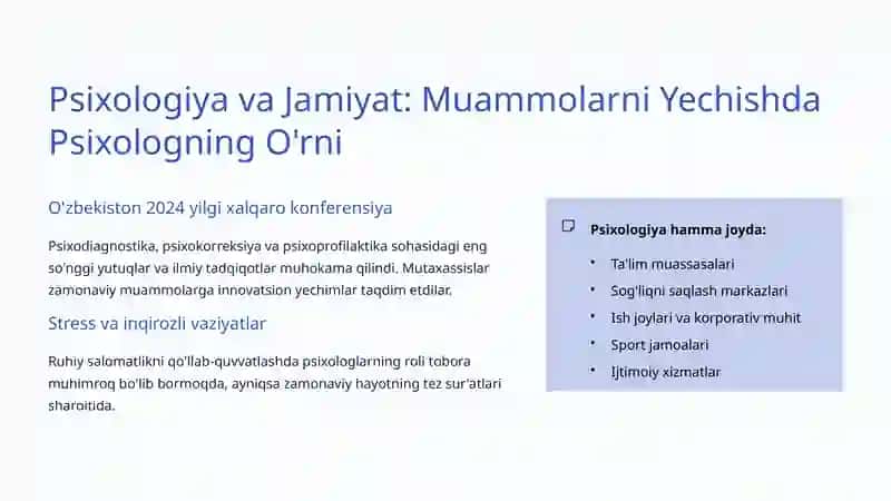 Zamonaviy Psixologning Roli: Jamiyat va Shaxs Hayotidagi O'zgarishlar 3